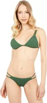 Купальный топ Volcom Simply Rib Triangle Top, зеленый