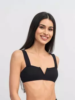 Купальный верх Brille Bella Rib, черный