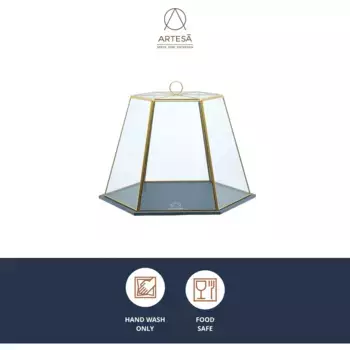 Купол для торта Artes «Artes», (набор, 1 шт.), стеклянный, с сланцевой основой, цвет Klar