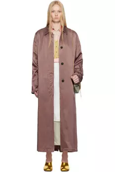 Купровый твиловый плащ Dries Van Noten, цвет taupe