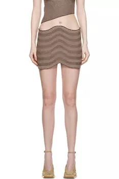 Курчатая мини-юбка Isa Boulder, цвет bark