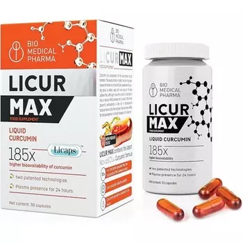 Куркума Куркумин Licur Max 30 Высокая доза Novasol Мицеллярный куркумин, Bio Medical Pharma