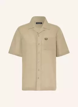 Курортная рубашка комфортного кроя Fred Perry, хаки