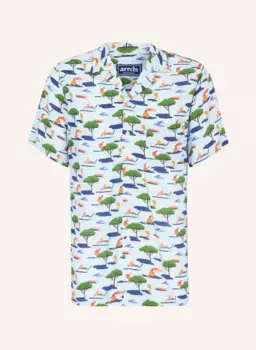 Курортная рубашка light blue glamping x ana popescu comfort fit Arrels Barcelona, синий