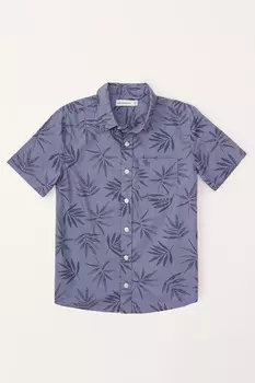 Курортная рубашка с короткими рукавами Abercrombie & Fitch, синий