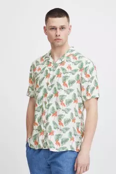 Курортная рубашка с короткими рукавами и принтом Blend, белый