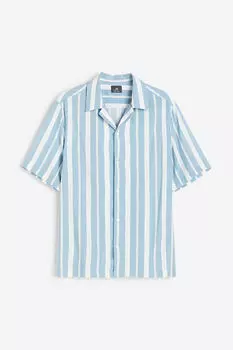 Курортная рубашка с узором H&M, синий