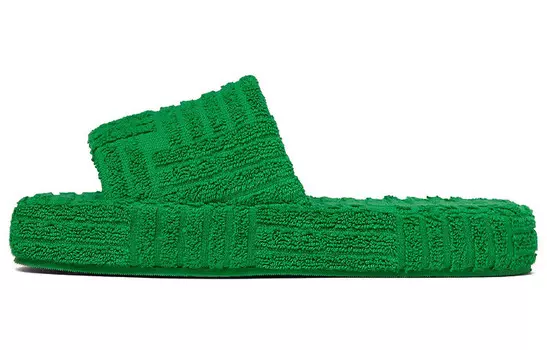 Курортные шлепанцы Sponge мужские зеленые Bottega Veneta
