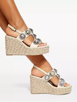 Kurt Geiger London эспадрильи на танкетке, белый