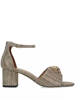 Kurt Geiger London босоножки Kensington 60 с логотипом, золотистый
