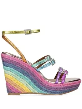 Kurt Geiger London босоножки Pierra на танкетке, желтый