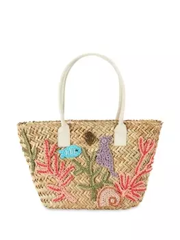 Kurt Geiger London плетеная сумка-корзина Kensington, нейтральный цвет