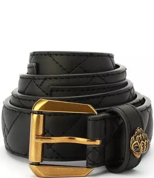 Курт Гейгер Лондон 1,2 Стеганый кожаный набедренный ремень Mirco Kurt Geiger London, черный