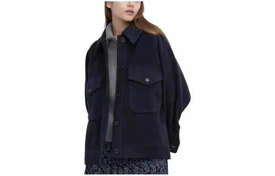 Курта-рубашка UNIQLO женская, 69 темно-синий
