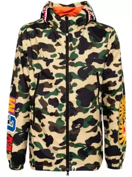 Куртка 1st camo shark с капюшоном A BATHING APE, зеленый