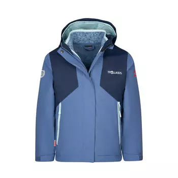 Куртка 3 в 1 для девочек PREIKESTOLEN Navy/Blue Lotus/Cold Mint TROLLKIDS, цвет blau