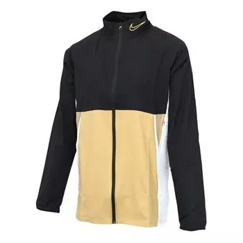 Куртка academy track jacket 'black gold' Nike, черный