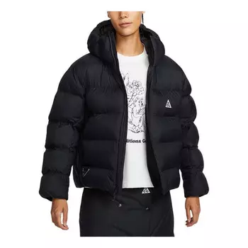 Куртка acg lunar lake primaloft therma-fit adv loose hooded jacket asia sizing 'black' Nike, черный