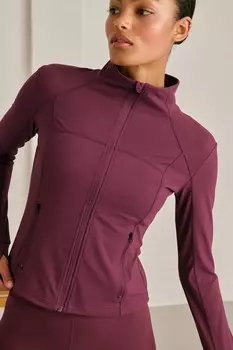 Куртка Active sculpting с длинными рукавами и застежкой молнией Next, красный