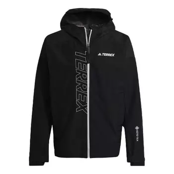Куртка Adidas Alphabet Printing Reflective Sports Hooded Black, Черный