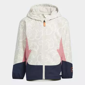 Куртка adidas Children's with Hood, бежевый/розовый/темно-синий