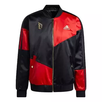 Куртка Adidas Cny Dame Logo Basketball Sports Black Red, Черный/Красный