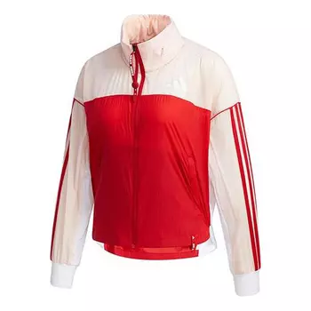 Куртка Adidas CVA WB Colorblock Sports Red Pink Splicing, Красный/Белый