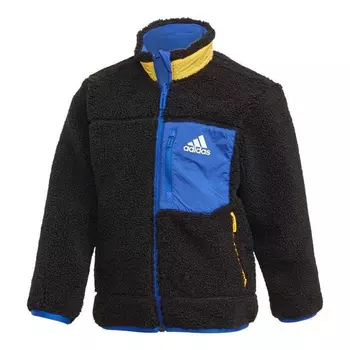 Куртка Adidas Double Sided Design Logo Printing Zipper Boy Girls Black, Черный