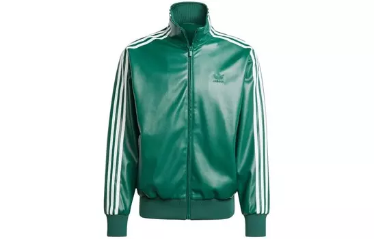 Куртка Adidas Firebird Adicolor Three Stripes из синтетической ткани свободного покроя, студенческая, зеленая Adidas Originals, зеленый