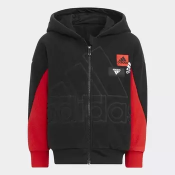 Куртка adidas Hooded, черный/красный