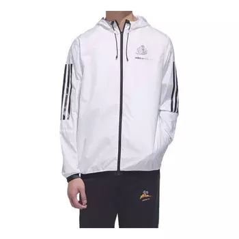 Куртка Adidas neo M BRND PRD WB hooded Long Sleeves Sports White, Белый