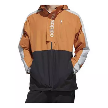 Куртка adidas neo M Cs wb 2 Detachable Splicing Sports Jacket Brown, коричневый