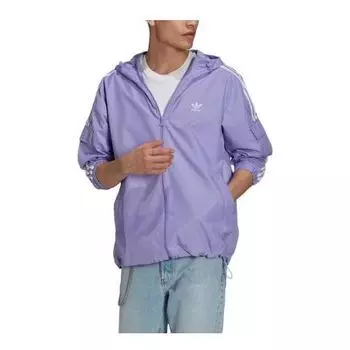 Куртка adidas Original Adicolor Classics 3-Stripes Fullzip Windbreaker Jacket 'Light Purple', фиолетовый