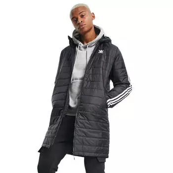 Куртка Adidas Originals Adicolor 3 Stripe Hooded Longline, черный