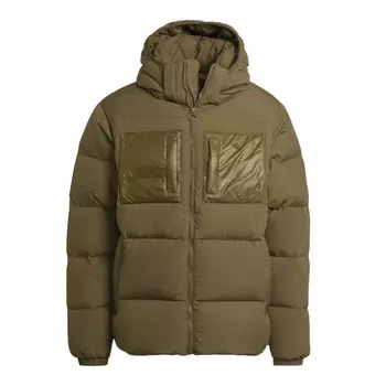 Куртка Adidas Originals Down Regen Hooded Puffer, зеленый