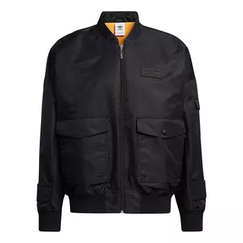 Куртка Adidas originals Solid Color Multiple Pockets Casual Sports Black, Черный