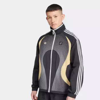 Куртка adidas Originals x NTS Radio Allover Print SST Originals Jacke, черный/золотой/белый