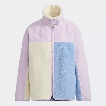 Куртка adidas Sherpa, розовый/бежевый/голубой