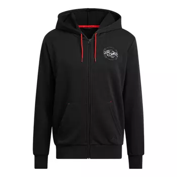 Куртка Adidas Sleeve Side Alphabet Basketball Sports Black HH8945, черный