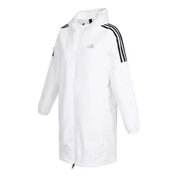 Куртка Adidas Sports Training Casual Fleece Lined Hooded White, Белый