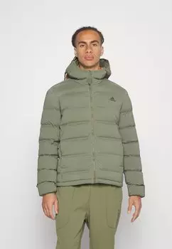 Куртка adidas Sportswear HELIONIC HOODED DOWN, цвет olive strata