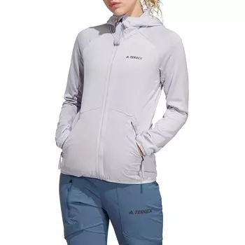 Куртка Adidas Terrex Tech Fleece Light Hooded, цвет Silver Dawn