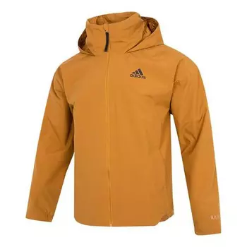 Куртка Adidas Traveer Rr J Athleisure Casual Sports Woven Logo Stripe Hooded Yellow, Желтый