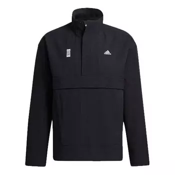 Куртка Adidas Wj Anorak Series Casual Sports Woven Stand Collar Black, Черный