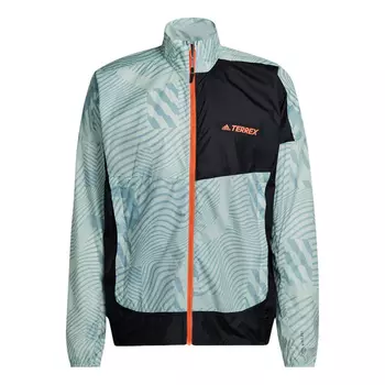 Куртка Adidas Zipper Cardigan Colorblock Stand Collar Sports Jacket, Синий
