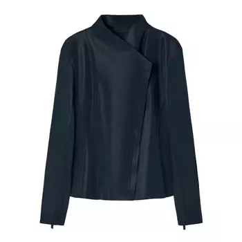 Куртка Adolfo Dominguez Leather Texture Biker, зеленый