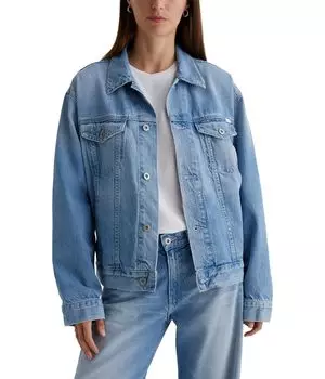 Куртка AG Jeans Ramie Oversized Trucker Jacket, цвет Siren