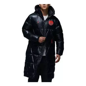 Куртка Air Jordan Paris Saint-Germain Loose Parka Asia Sizing 'Off-Noir', черный