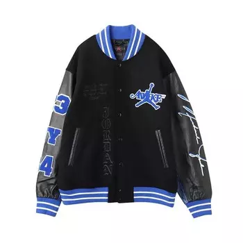 Куртка Air Jordan x Awake NY Varsity Jackett Black/Game Royal, черный