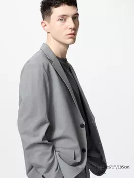 Куртка airsense шерстяная Uniqlo, цвет 05 серый